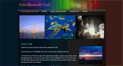 Desktop Screenshot of palmshoresrvpark.net
